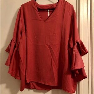 Ruffle Sleeve Blouse